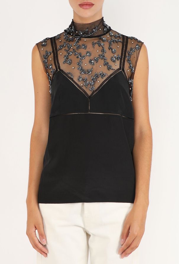 Dries Van Noten Embellished Silk Top, F/W 2023 - 1