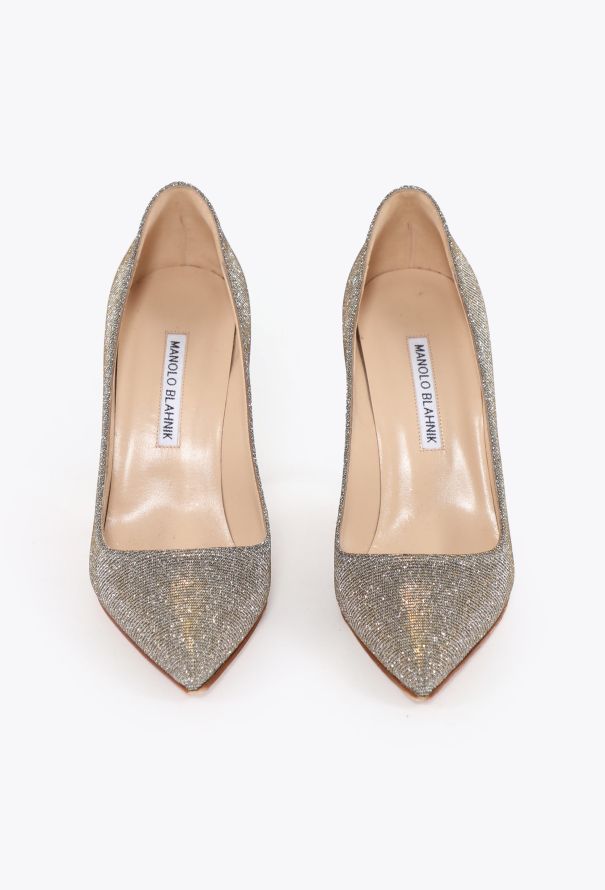 Manolo Blahnik Iridescent Glitter Pumps - 3