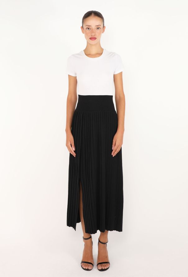 The Row Coraline Pleated Merino Skirt - 1