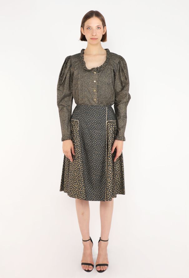 Saint Laurent Paisley Dupont Silk Ensemble, 1981 - 3