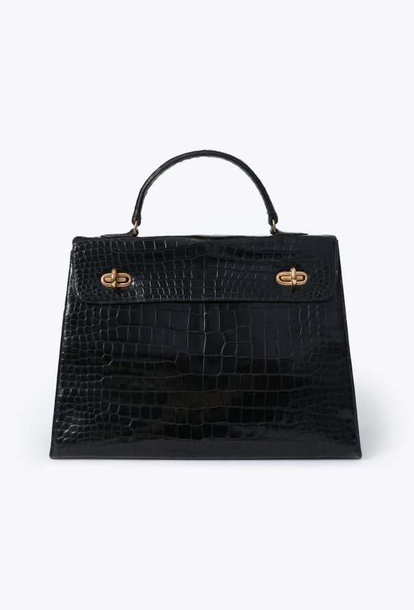 Hermès RARE 1955 Porosus Kelly 'Chaîne d'Ancre' 36cm - 1