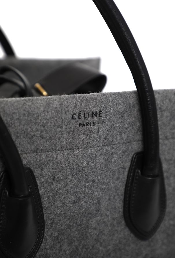 Céline Luggage Medium Wool Tote Bag - 11
