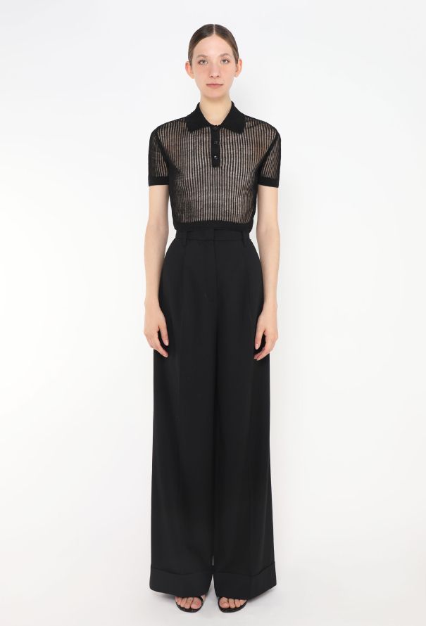 Saint Laurent Resort 2022 Ribbed Silk Top - 4