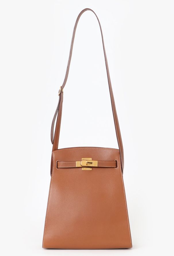 Hermès '90s Gold Smooth Grain Calf Kelly Sport MM - 1