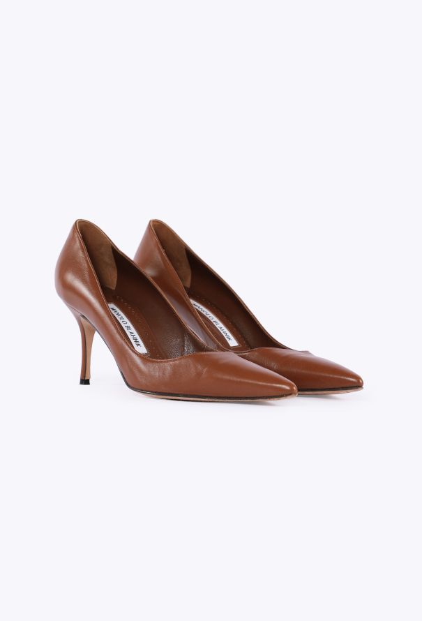 Manolo Blahnik Alex Leather Stiletto Pumps - 2