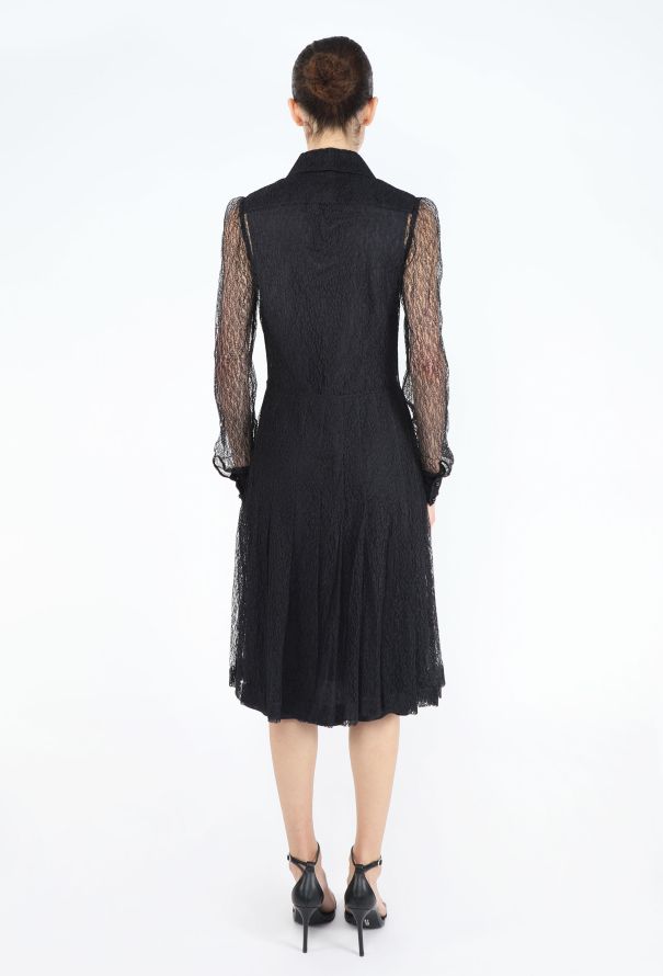 Saint Laurent 2010 Edition 24 Lace Pleated Dress - 5