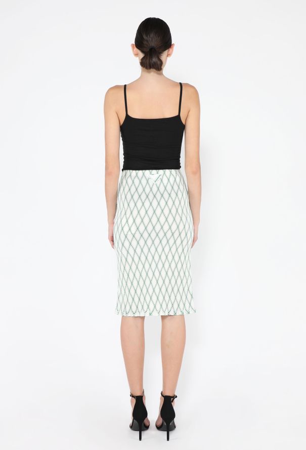 Prada Diamond Smocked Midi Skirt, 2024 - 4
