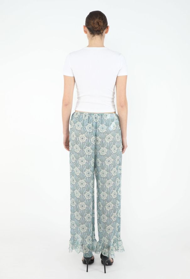 Prada Anemone Chiffon Palazzo Pants - 4