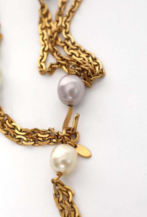 Chanel RARE F/W 1996 Fantasy Pearl Chainlink Belt - 4