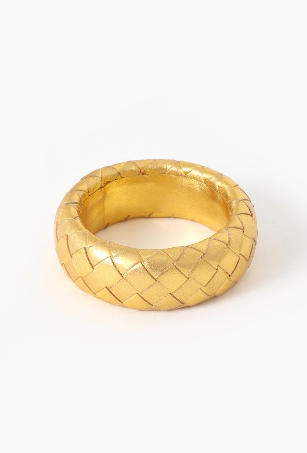 Bottega Veneta 2024 Leather Intrecciato Bangle - 2 Bottega Veneta 2024 Leather Intrecciato Bangle - 2