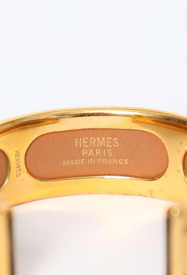 Hermès Vintage Checkered Leather Bracelet - 6