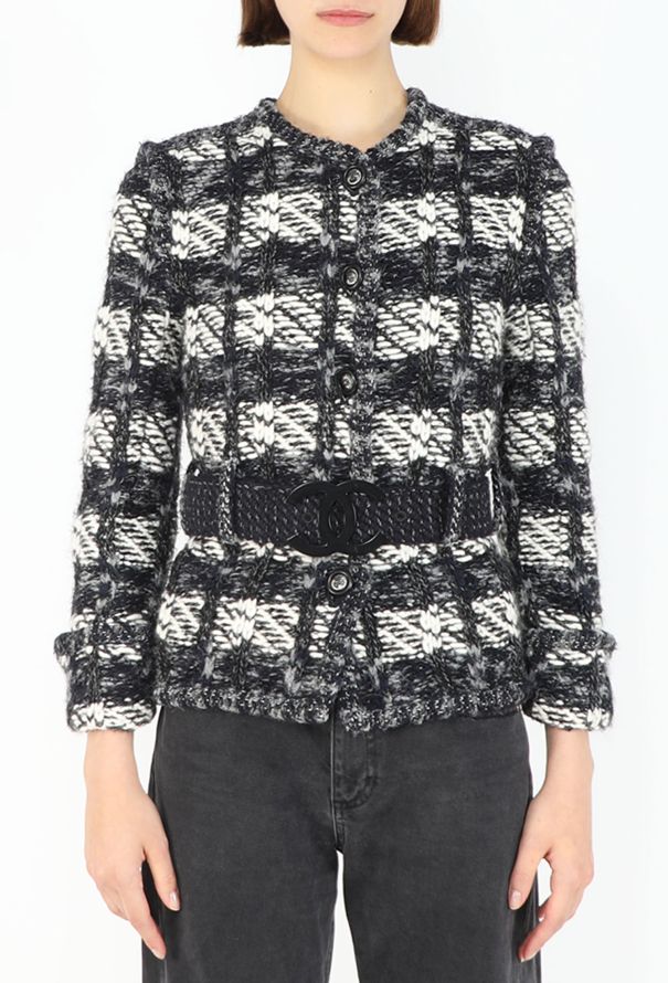 Chanel Belted Tweed 'CC' Cardigan - 2