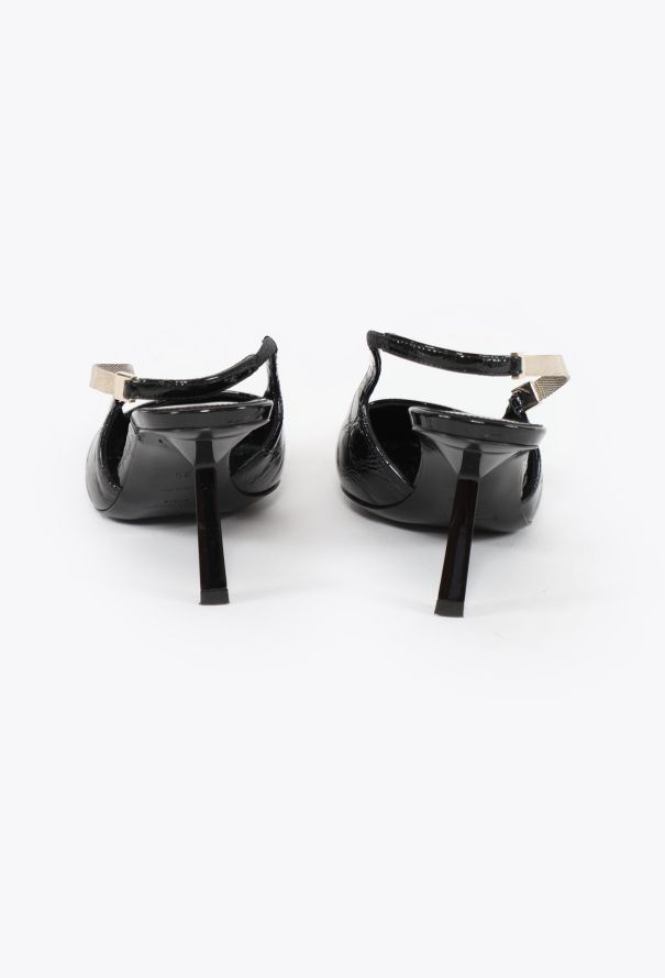 Saint Laurent 2023 Blake Embossed Slingbacks - 4