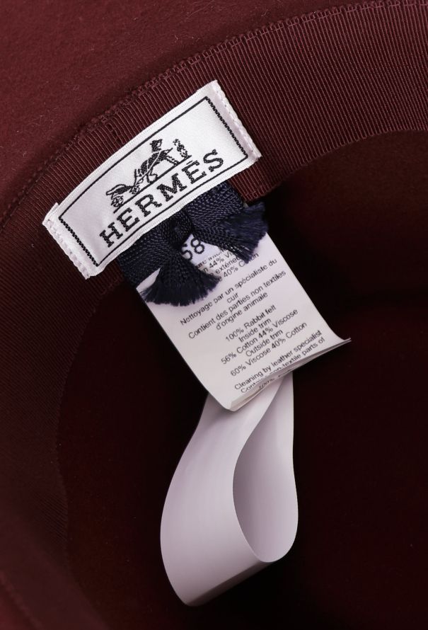 Hermès 2023 Felted Bordeaux Fedora - 6