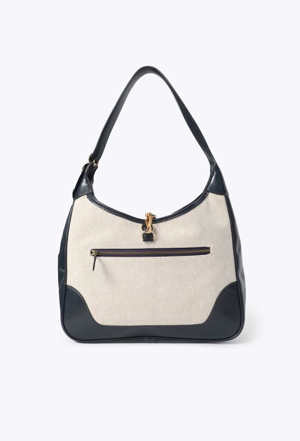 Hermès Vintage Box & Toile H Trim Bag - 1