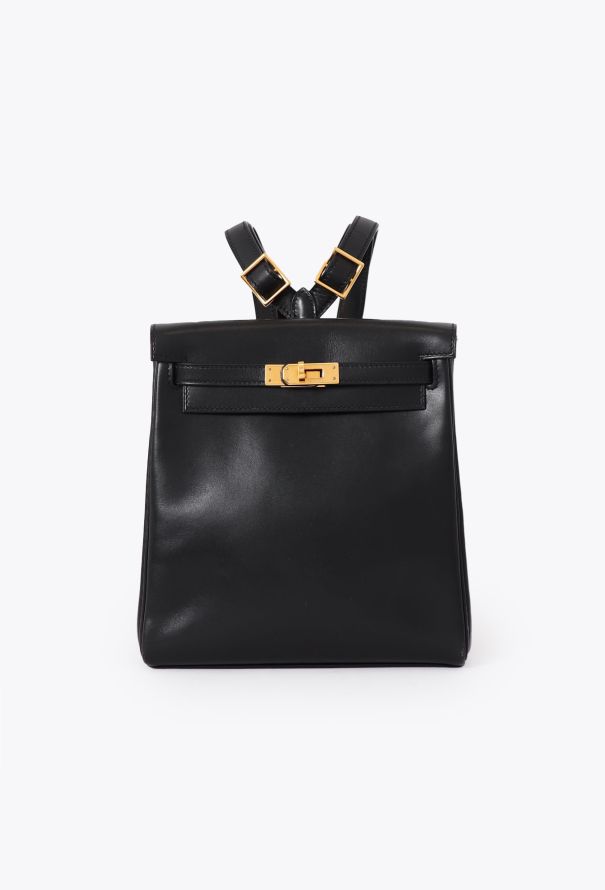 Hermès Vintage Black Box Kelly Ado 20 Backpack - 1