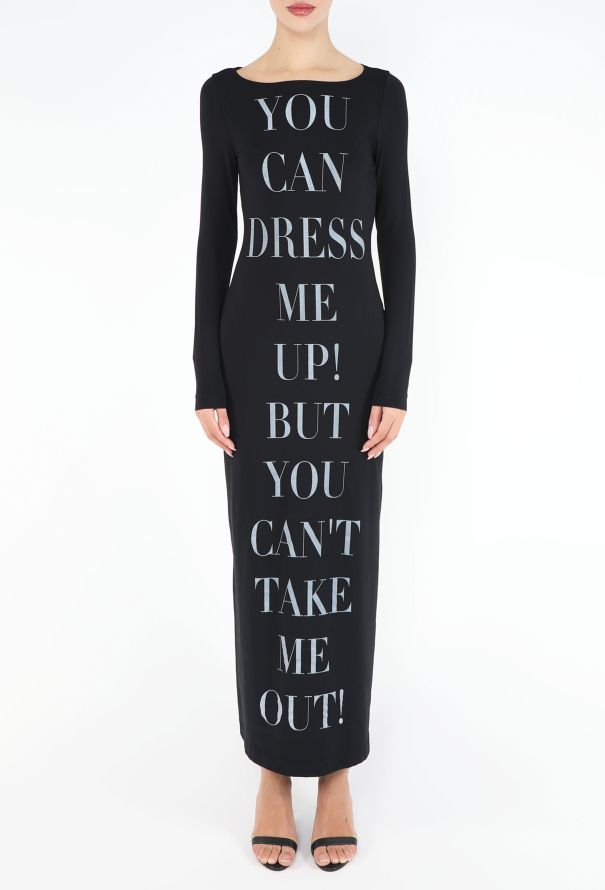 Moschino '90s Slogan Bodycon Maxi Dress - 2