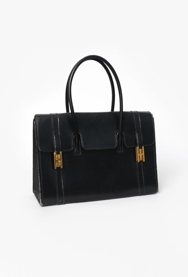Hermès Vintage 1964 Black Box Drag 30 - 2