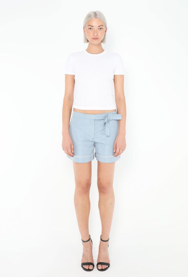 Prada Nylon Belted Bow Shorts - 2