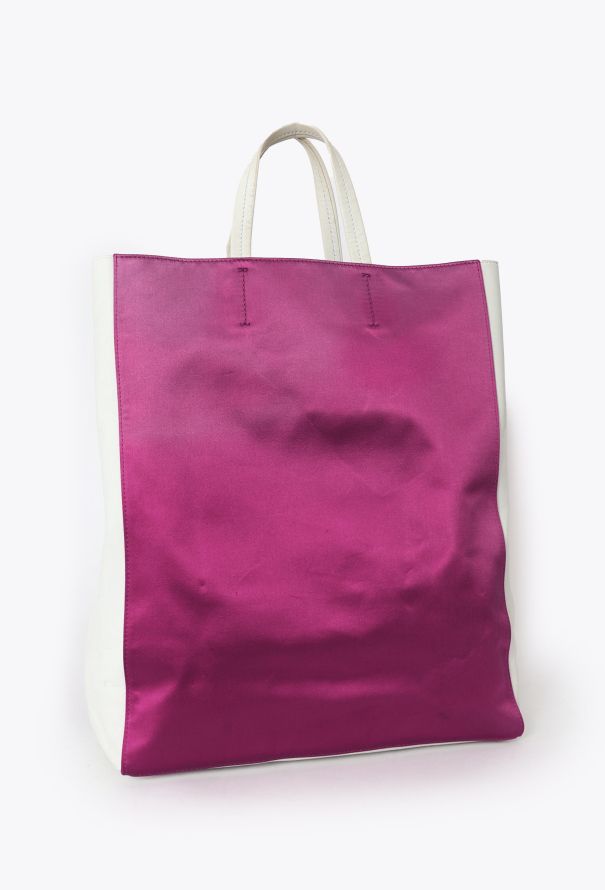 Céline Resort 2012 Fuchsia & White Vertical Tote Bag - 3