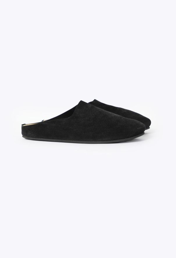 The Row Black Suede Hugo Mules - 5