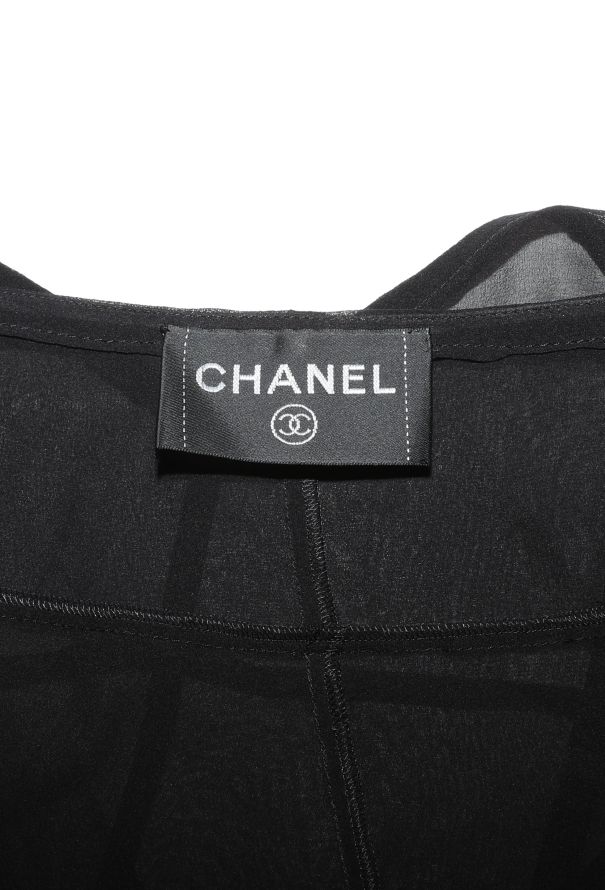 Chanel 2002 Flared Georgette Jumpsuit - 6 Chanel 2002 Flared Georgette Jumpsuit - 6