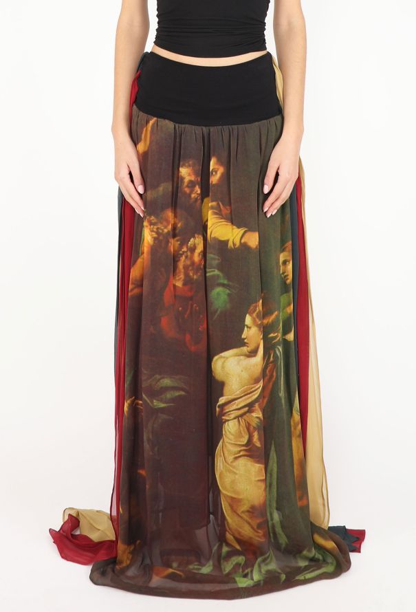Dolce & Gabbana COLLECTOR S/S 1990 Renaissance Silk Skirt - 4
