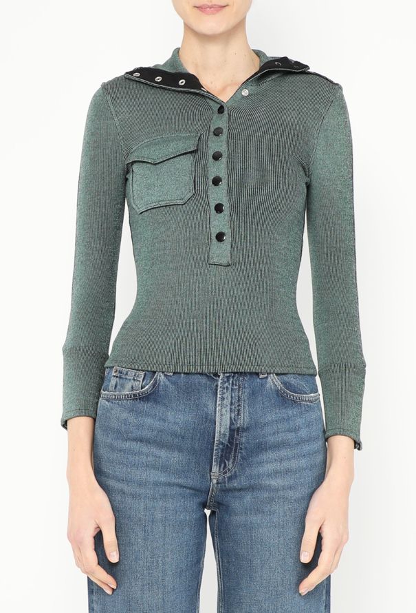 Balenciaga F/W 2003 Ribbed Turtleneck Top - 1