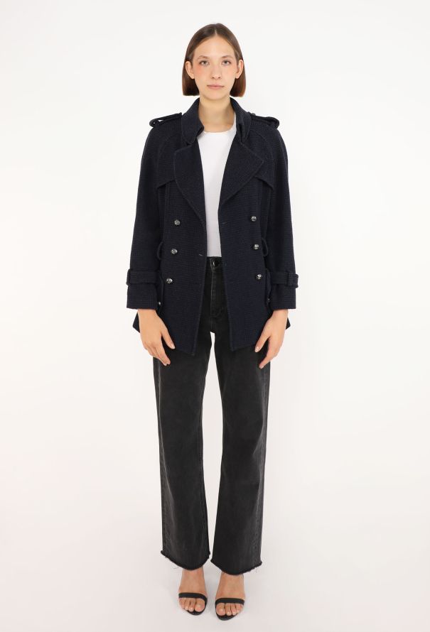 Chanel Belted Tweed Trench Jacket, Resort 2008 - 5