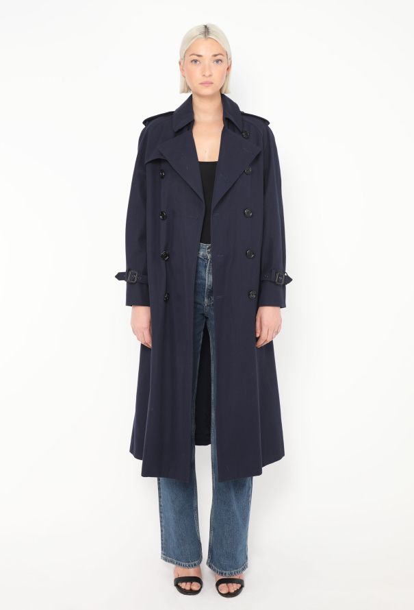 Céline 2020 Navy Belted Trench Coat - 1