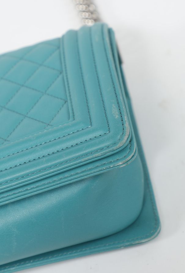 Chanel Turquoise Medium Boy Bag - 10
