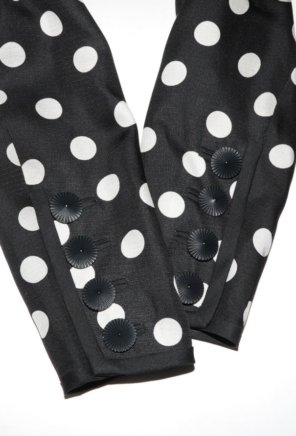 Saint Laurent 1990 Silk Polka Dot Blazer - 8