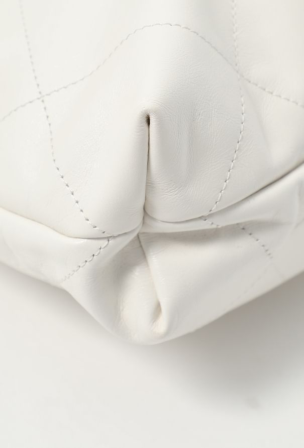 Chanel S/S 2022 White 22 Hobo Bag - 11