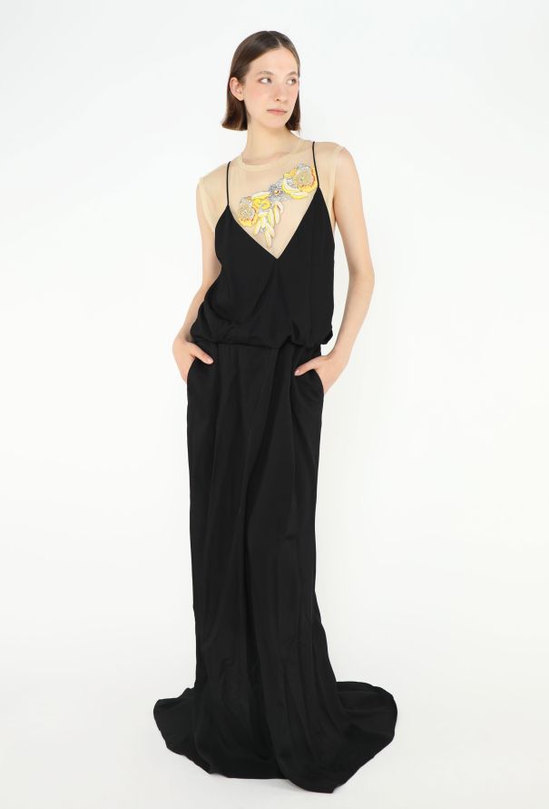 Dries Van Noten F/W 2013 Embroidered Mesh Gown - 1