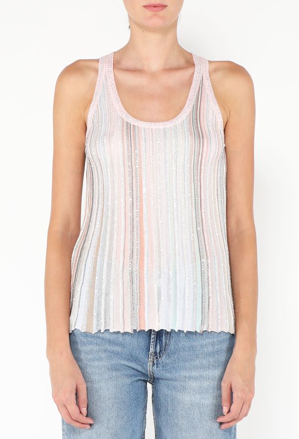 Missoni 2024 Striped Sequin Tank Top - 1