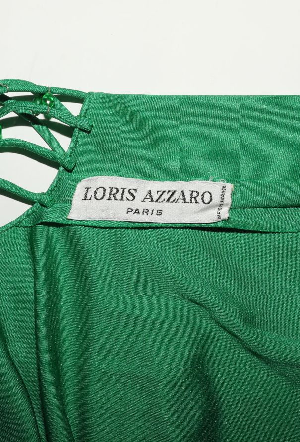 Azzaro RARE Couture 1971 Beaded Silk Gown - 6 Azzaro RARE Couture 1971 Beaded Silk Gown - 6