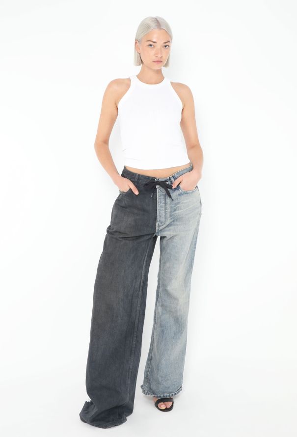 Balenciaga S/S 2024 Two-Tone Drawstring Jeans - 4