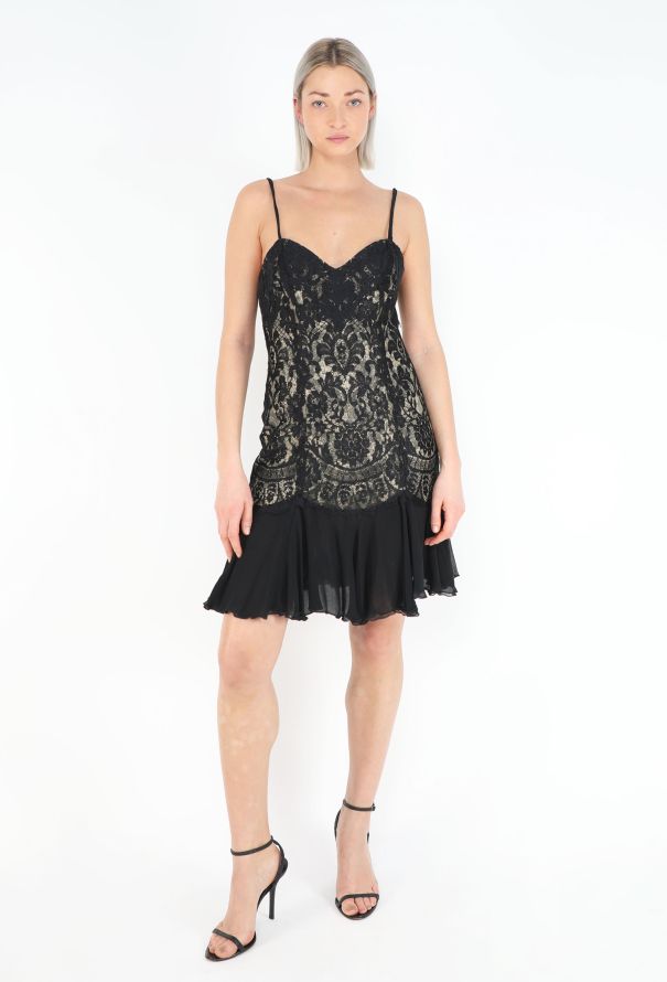 Christian Lacroix F/W 1994 Leavers Lace Dress - 3