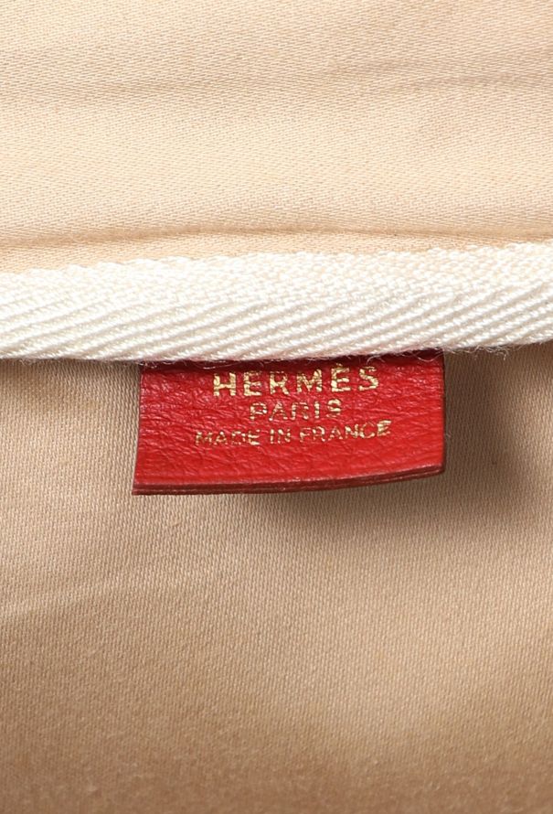 Hermès Vintage Toile H & Taurillon Clémence Victoria 50 - 12