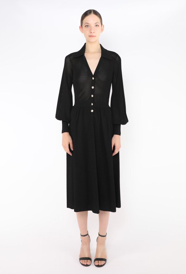Chanel 2020 Embroidered Knit 'CC' Dress - 1