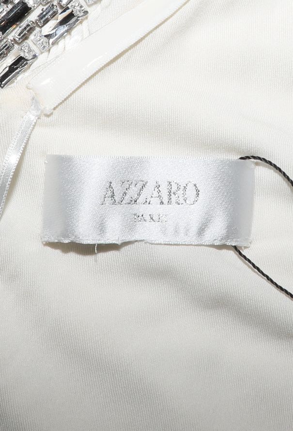 Azzaro Strass Trim Jersey Halter Gown - 6