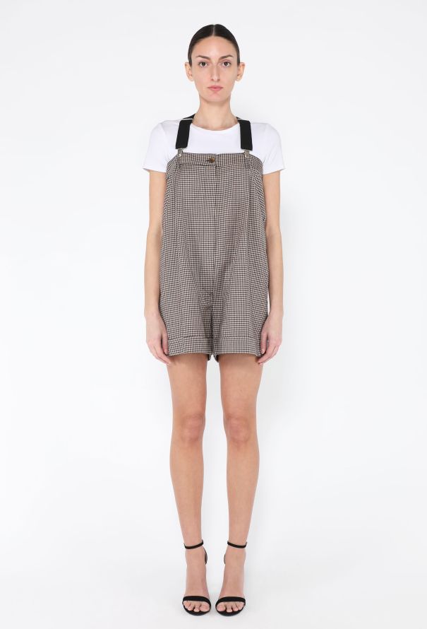 Jean Paul Gaultier 1993 Gingham Check Suspender Jumpsuit - 2