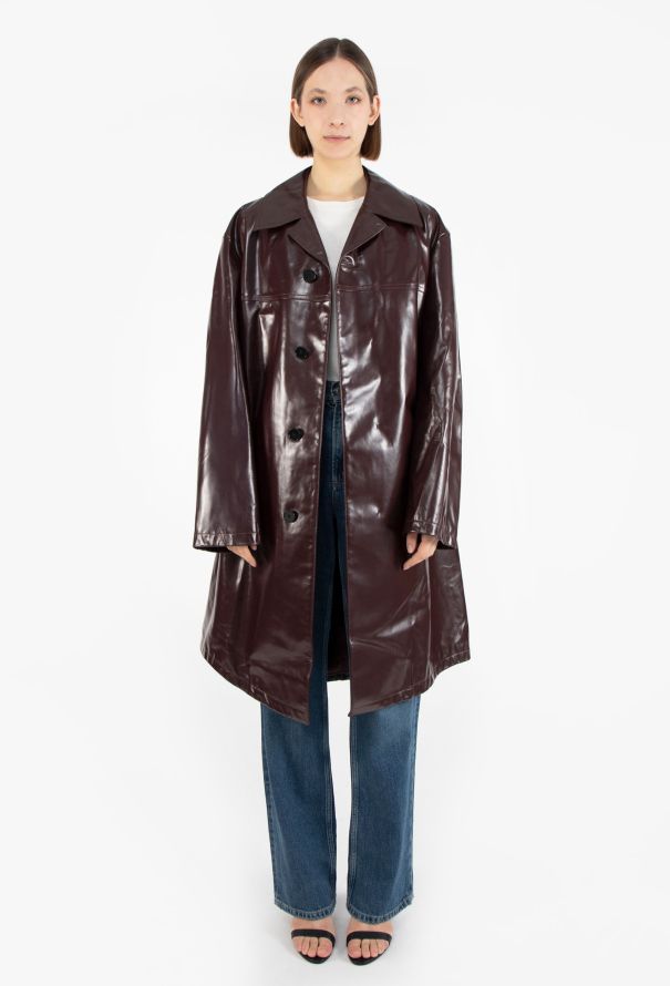 Jil Sander S/S 2025 Patent Calfskin Duster Coat - 1