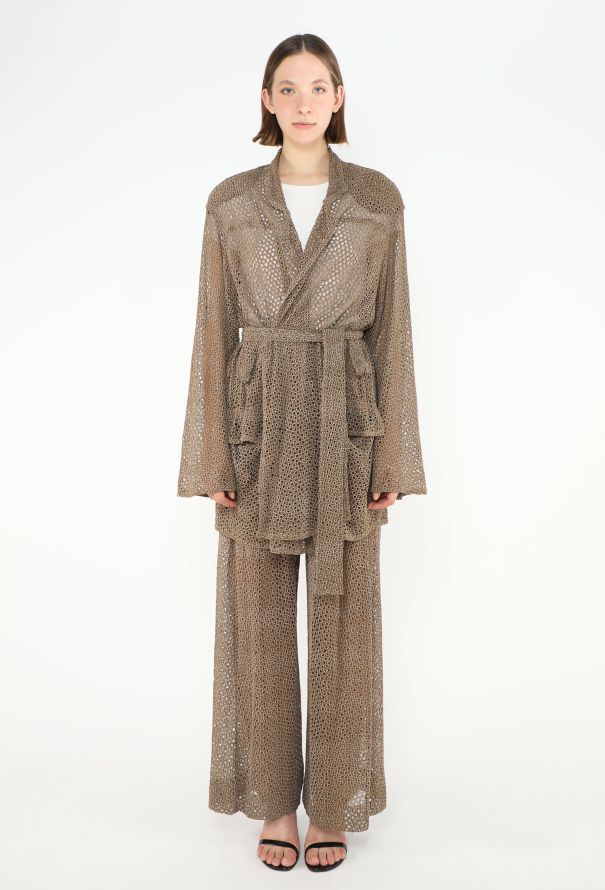 Gianfranco Ferré Belted Eyelet Ensemble - 1
