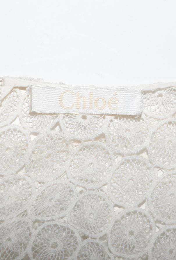 Chloé Lace Ruffled Cotton Top - 6