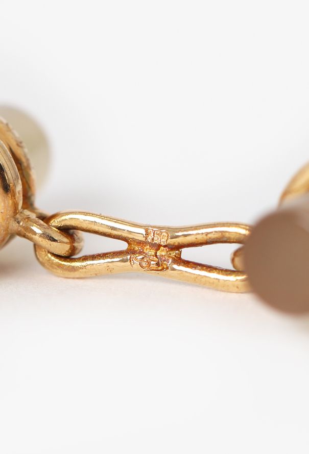 Vintage Fine Jewelry Poiray 18K Gold & Chalcedony Cufflinks - 6