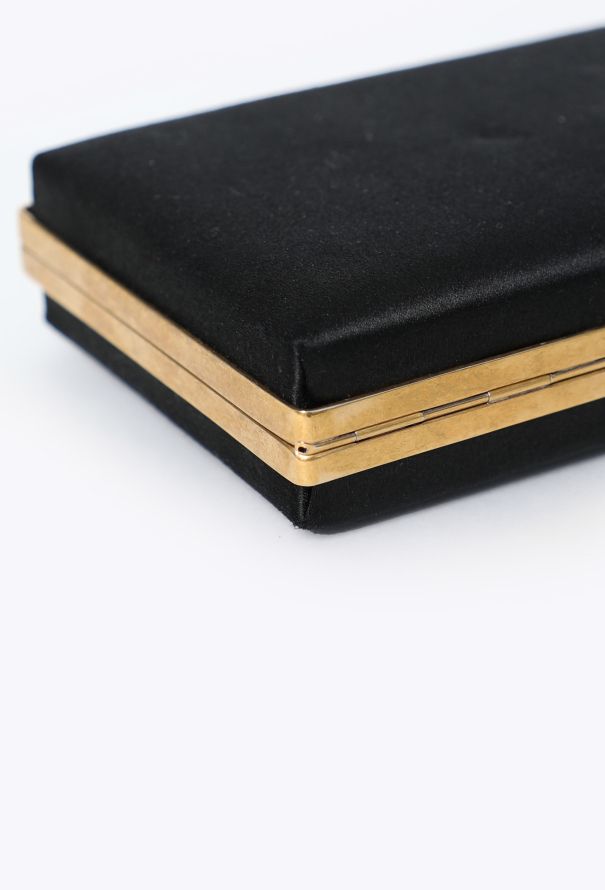 Saint Laurent Satin Crystal Minaudière Clutch - 9