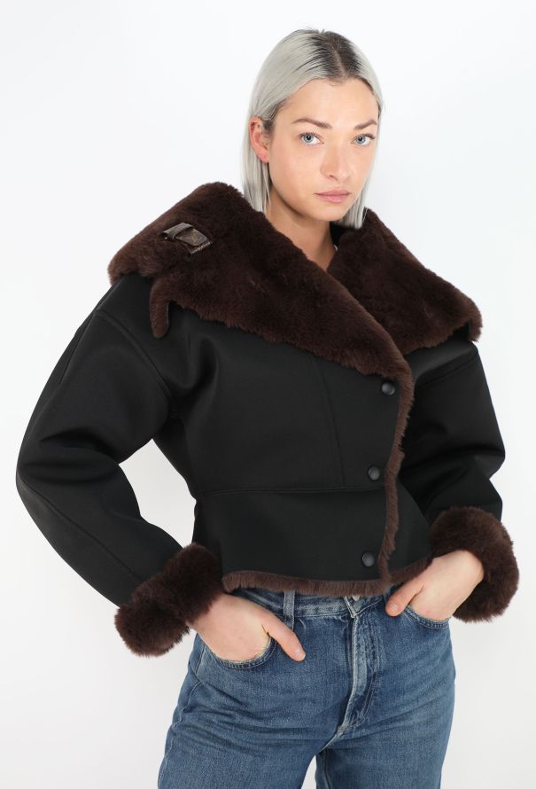 Louis Vuitton F/W 2019 Faux Shearling Aviator Jacket - 4
