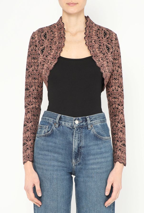 Alaïa Scalloped Jacquard Bolero - 1