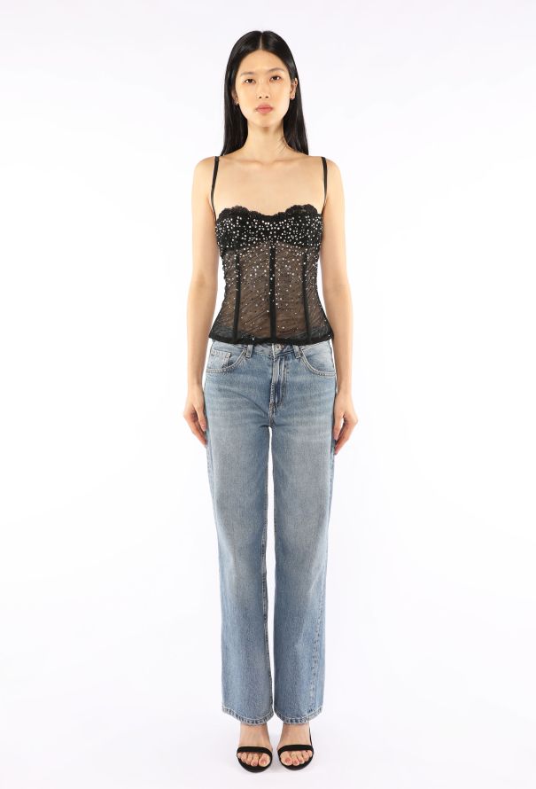 Dolce & Gabbana Embellished Mesh Corset Top, 2000 - 3